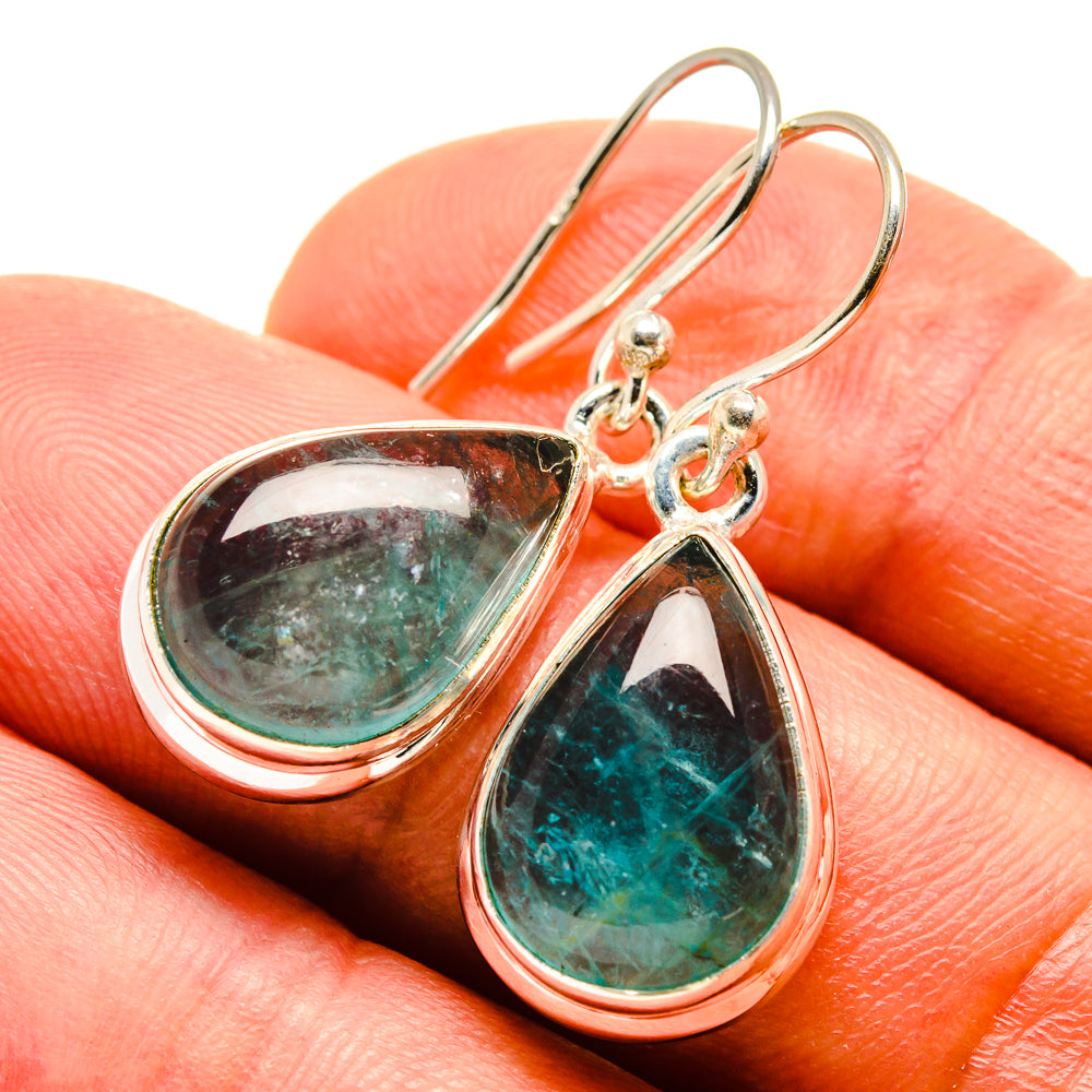 Green Fluorite Earrings handcrafted by Ana Silver Co - EARR415044