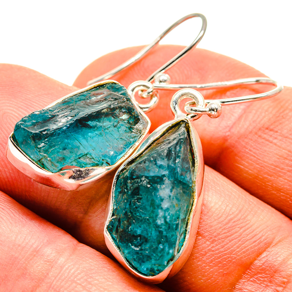 Blue Fluorite Earrings handcrafted by Ana Silver Co - EARR415048