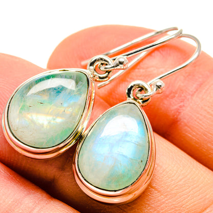 Green Moonstone Earrings handcrafted by Ana Silver Co - EARR415062