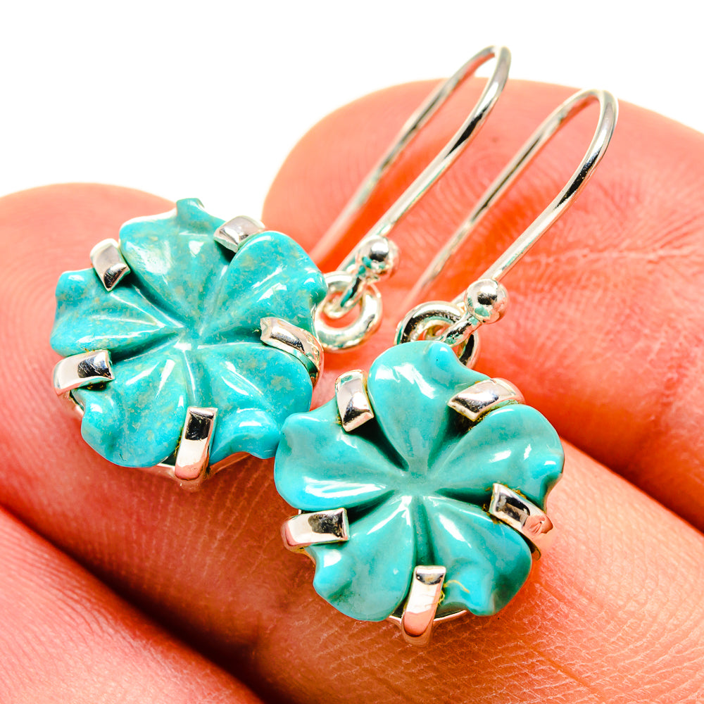 Arizona Turquoise Earrings handcrafted by Ana Silver Co - EARR415063