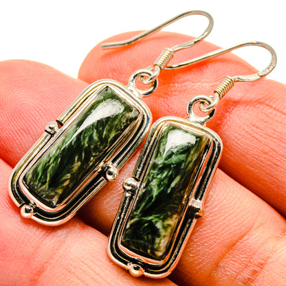 Seraphinite Earrings handcrafted by Ana Silver Co - EARR415065