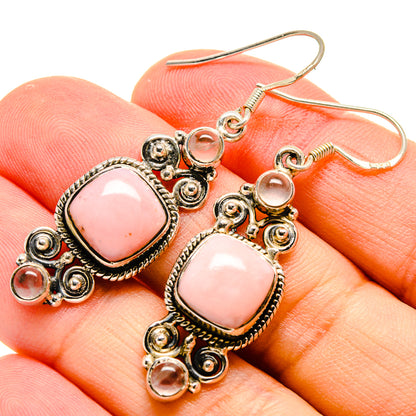 Pink Opal Earrings handcrafted by Ana Silver Co - EARR415067