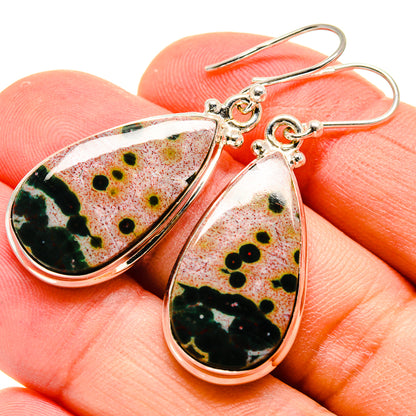 Ocean Jasper Earrings handcrafted by Ana Silver Co - EARR415068