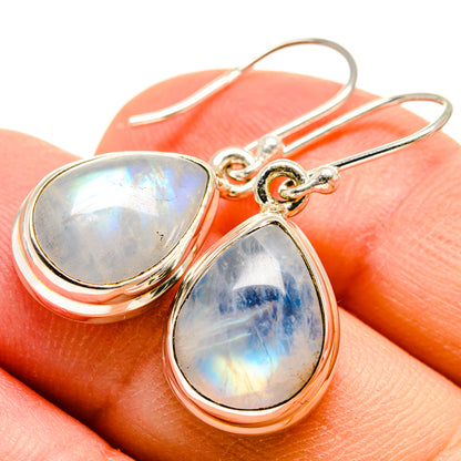 Rainbow Moonstone Earrings handcrafted by Ana Silver Co - EARR415082