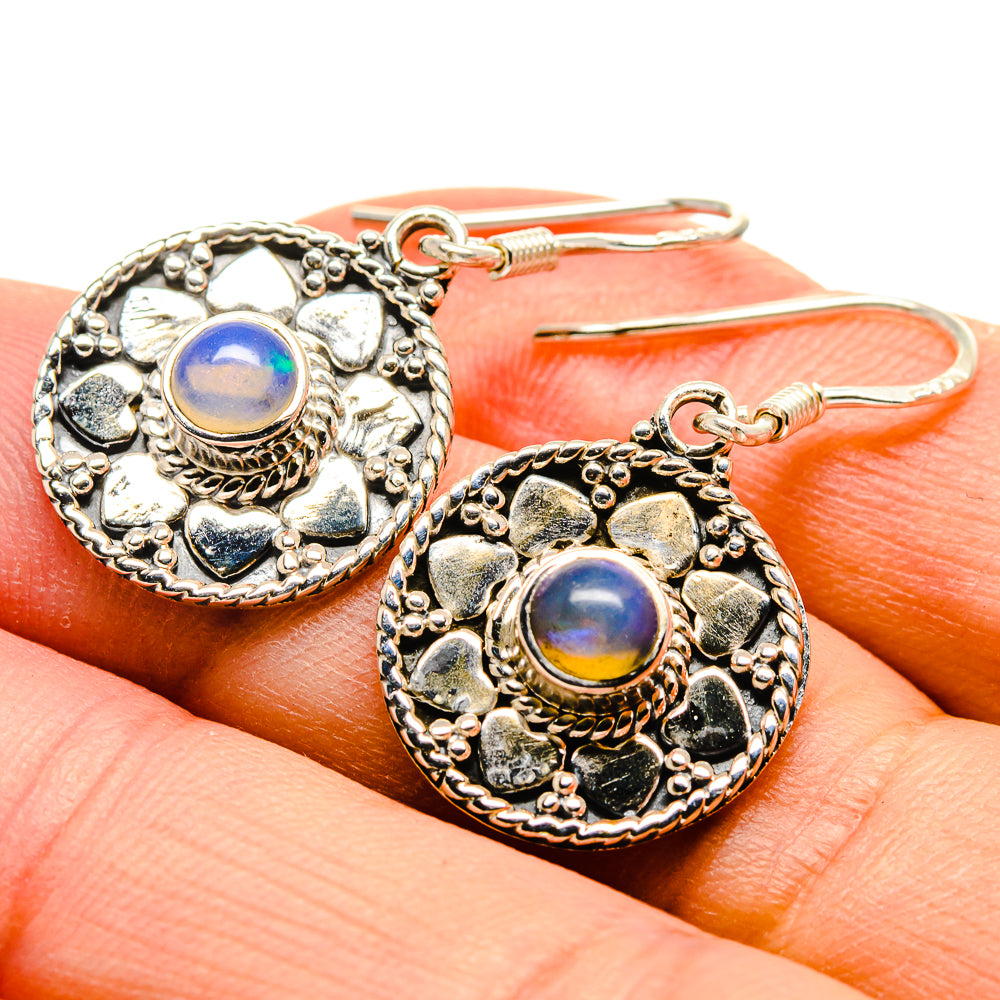 Ethiopian Opal Earrings handcrafted by Ana Silver Co - EARR415103