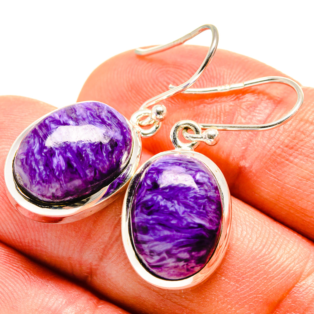 Charoite Earrings handcrafted by Ana Silver Co - EARR415106