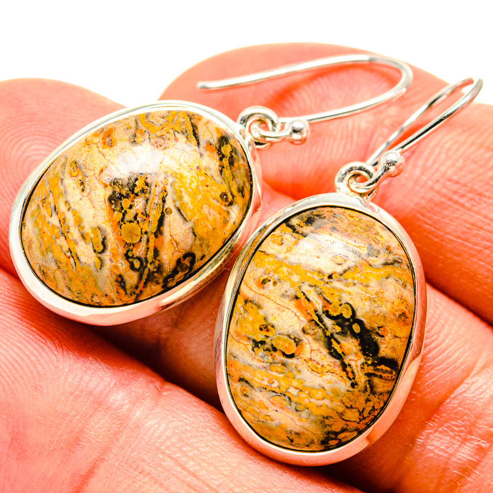 Picture Jasper Earrings handcrafted by Ana Silver Co - EARR415107