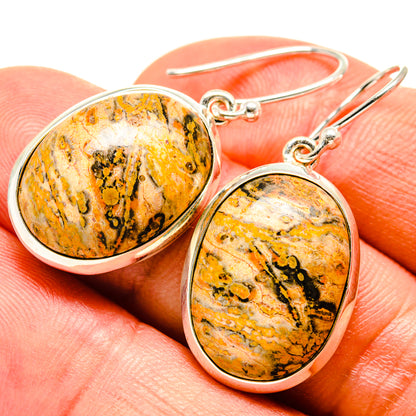 Picture Jasper Earrings handcrafted by Ana Silver Co - EARR415107