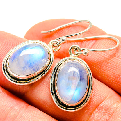 Rainbow Moonstone Earrings handcrafted by Ana Silver Co - EARR415112