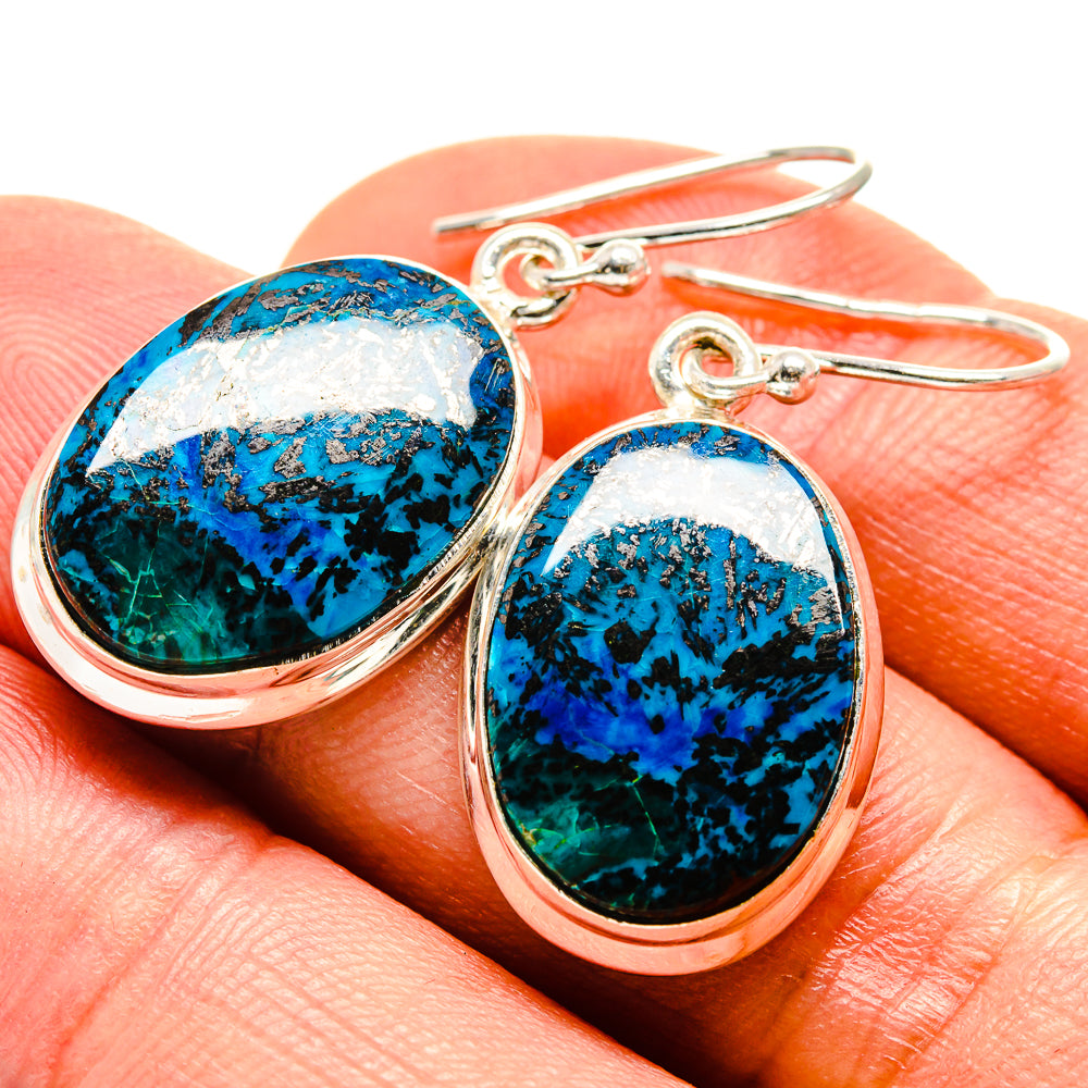 Shattuckite Earrings handcrafted by Ana Silver Co - EARR415155