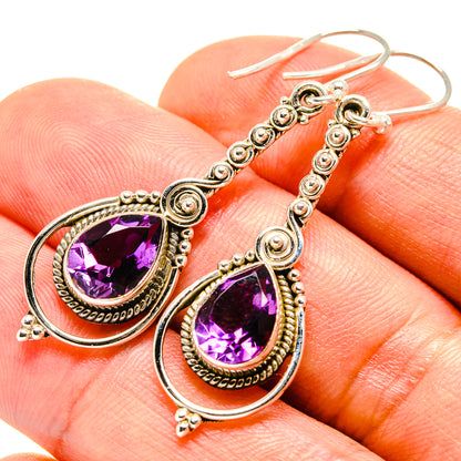 Amethyst Earrings handcrafted by Ana Silver Co - EARR415164