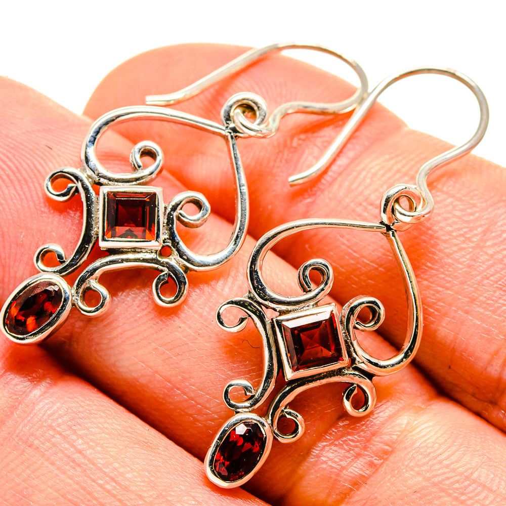 Garnet Earrings handcrafted by Ana Silver Co - EARR415165