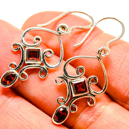 Garnet Earrings handcrafted by Ana Silver Co - EARR415165