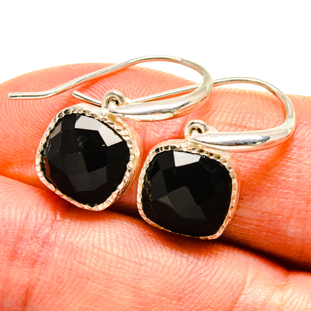 Black Onyx Earrings handcrafted by Ana Silver Co - EARR415169