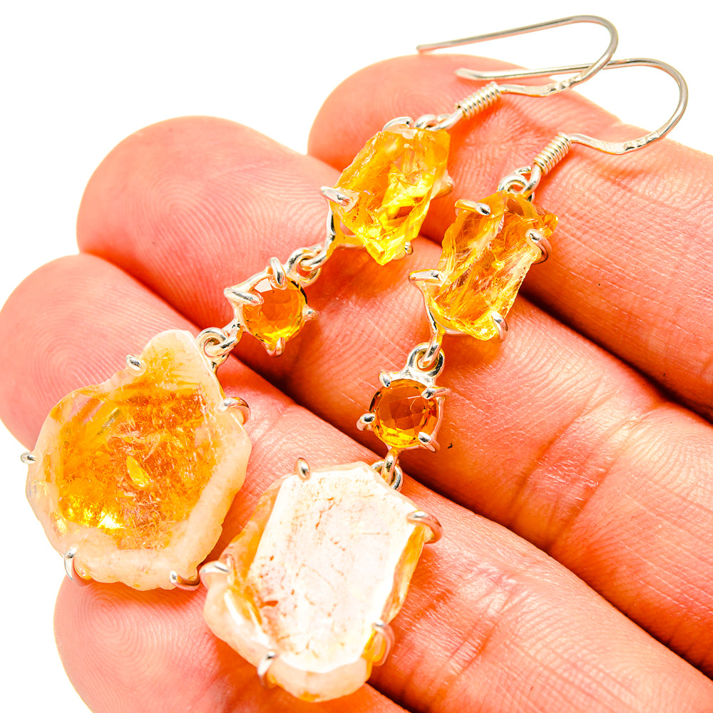 Citrine Earrings handcrafted by Ana Silver Co - EARR415174