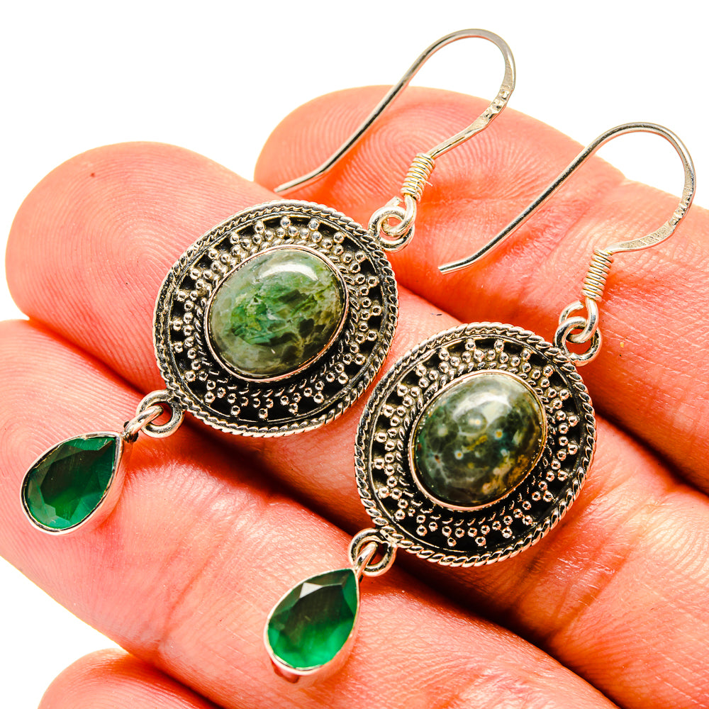 Ocean Jasper Earrings handcrafted by Ana Silver Co - EARR415178