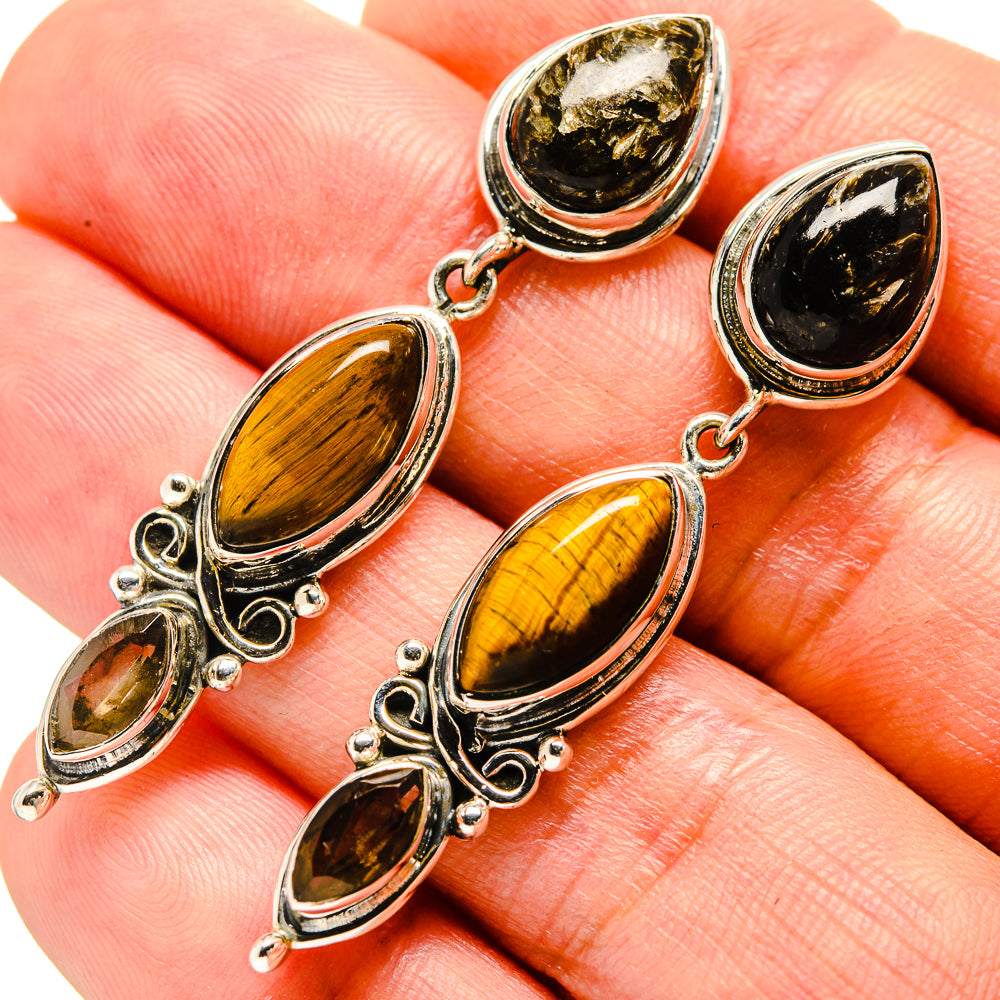 Tiger Eye Earrings handcrafted by Ana Silver Co - EARR415179