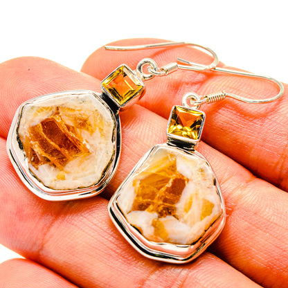 Citrine Earrings handcrafted by Ana Silver Co - EARR415182