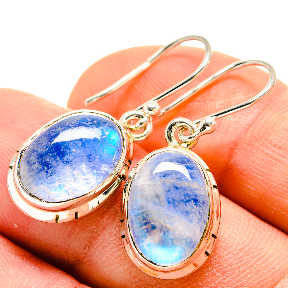 Rainbow Moonstone Earrings handcrafted by Ana Silver Co - EARR415194