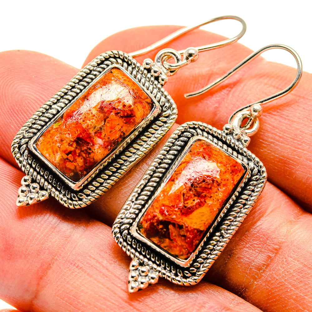 Sponge Coral Earrings handcrafted by Ana Silver Co - EARR415206