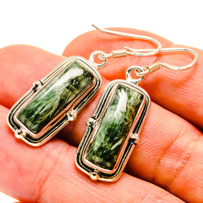 Seraphinite Earrings handcrafted by Ana Silver Co - EARR415212