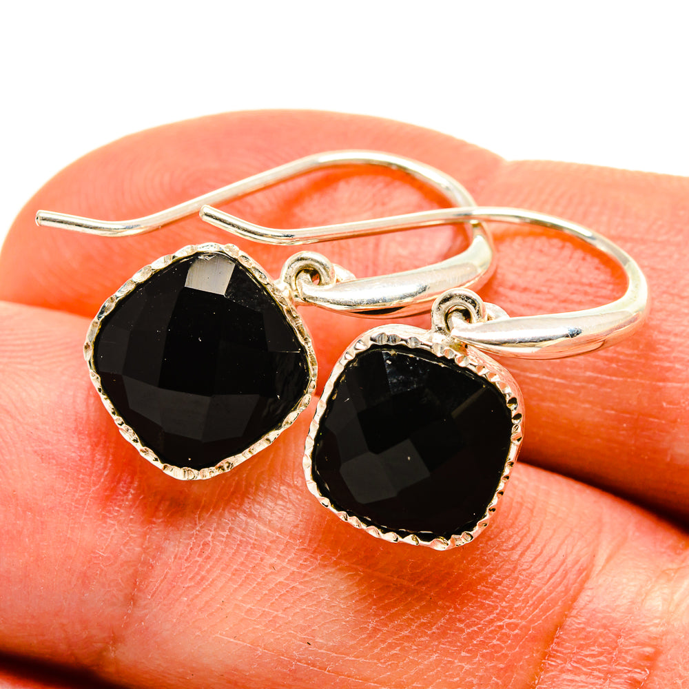 Black Onyx Earrings handcrafted by Ana Silver Co - EARR415238