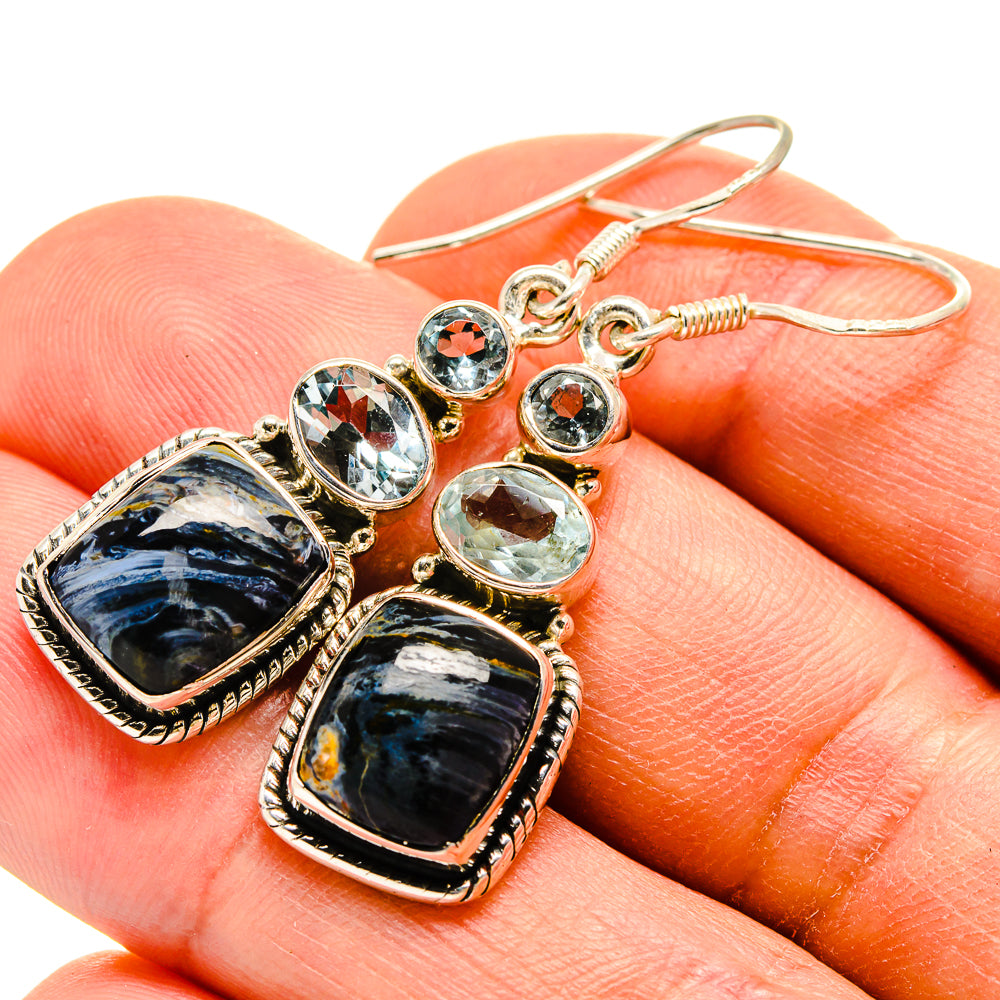 Pietersite Earrings handcrafted by Ana Silver Co - EARR415247