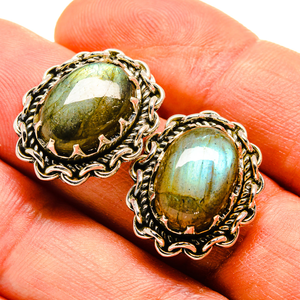 Labradorite Earrings handcrafted by Ana Silver Co - EARR415251