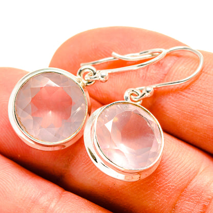 Rose Quartz Earrings handcrafted by Ana Silver Co - EARR415257
