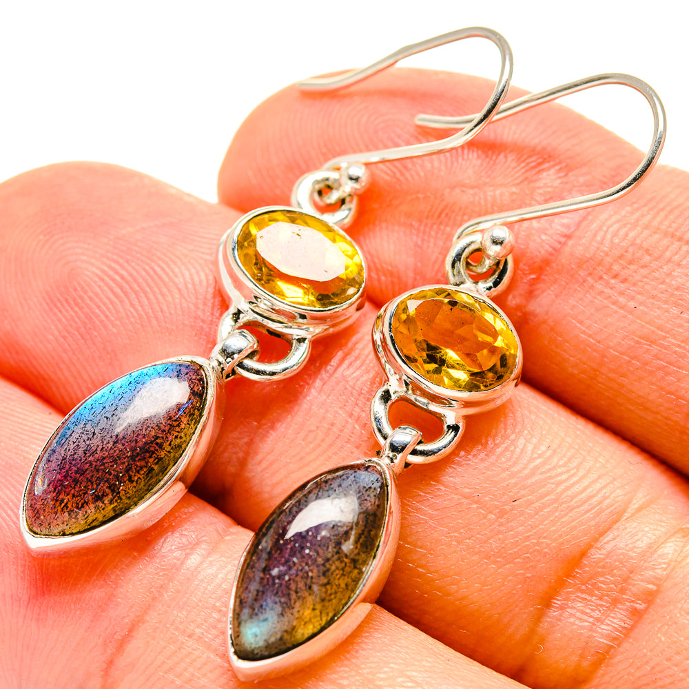 Labradorite Earrings handcrafted by Ana Silver Co - EARR415271