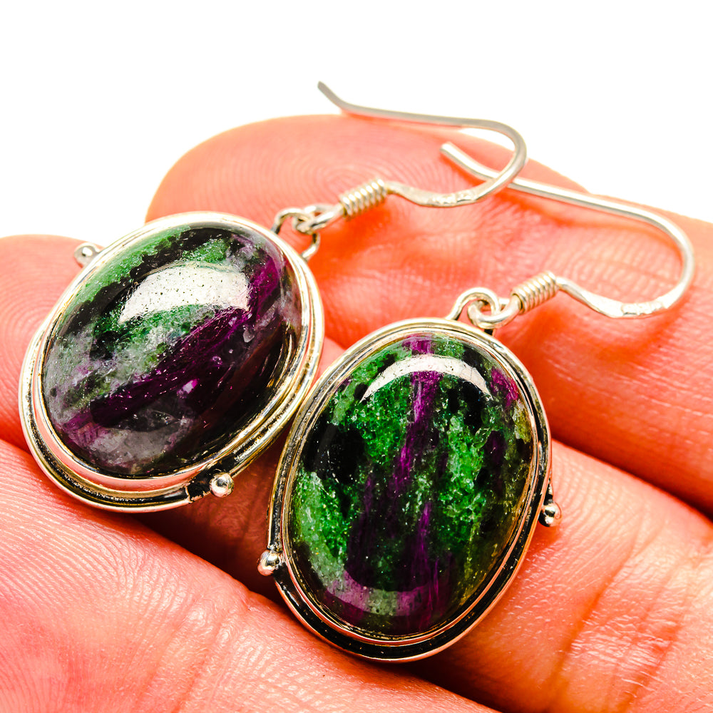 Ruby Zoisite Earrings handcrafted by Ana Silver Co - EARR415272