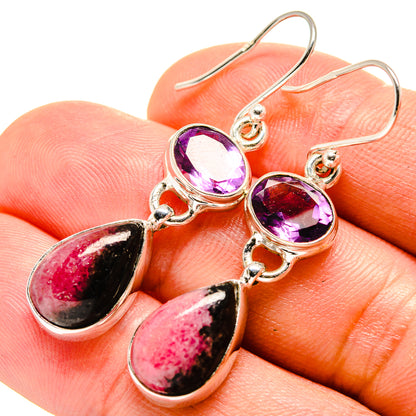 Rhodonite Earrings handcrafted by Ana Silver Co - EARR415275