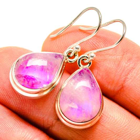 Pink Moonstone Earrings handcrafted by Ana Silver Co - EARR415284
