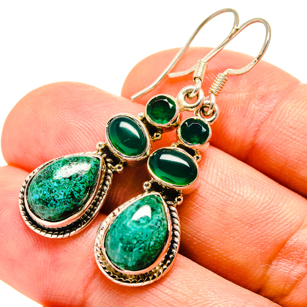 Chrysocolla Earrings handcrafted by Ana Silver Co - EARR415288