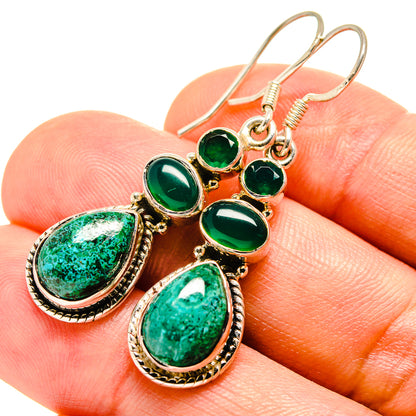 Chrysocolla Earrings handcrafted by Ana Silver Co - EARR415288