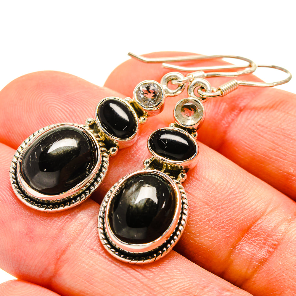 Star Diopside Earrings handcrafted by Ana Silver Co - EARR415295