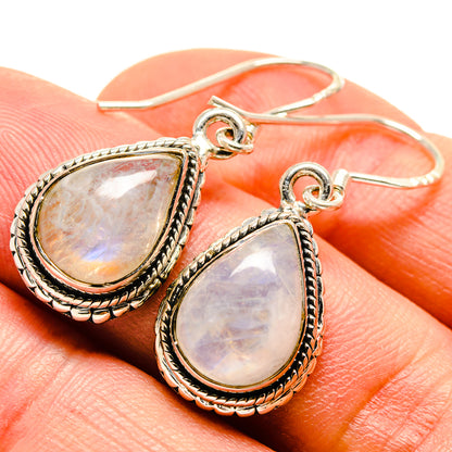 Rainbow Moonstone Earrings handcrafted by Ana Silver Co - EARR415296