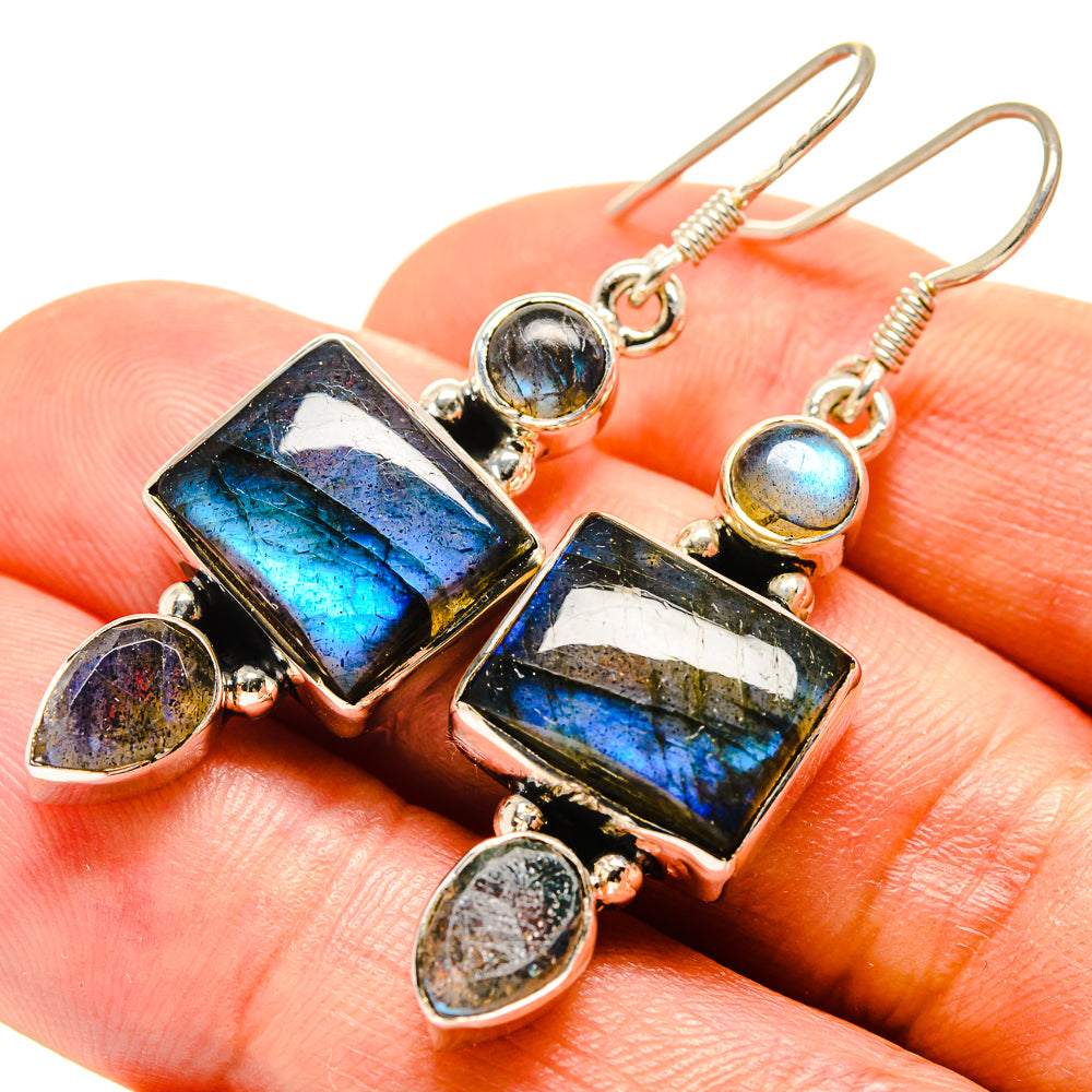 Labradorite Earrings handcrafted by Ana Silver Co - EARR415300