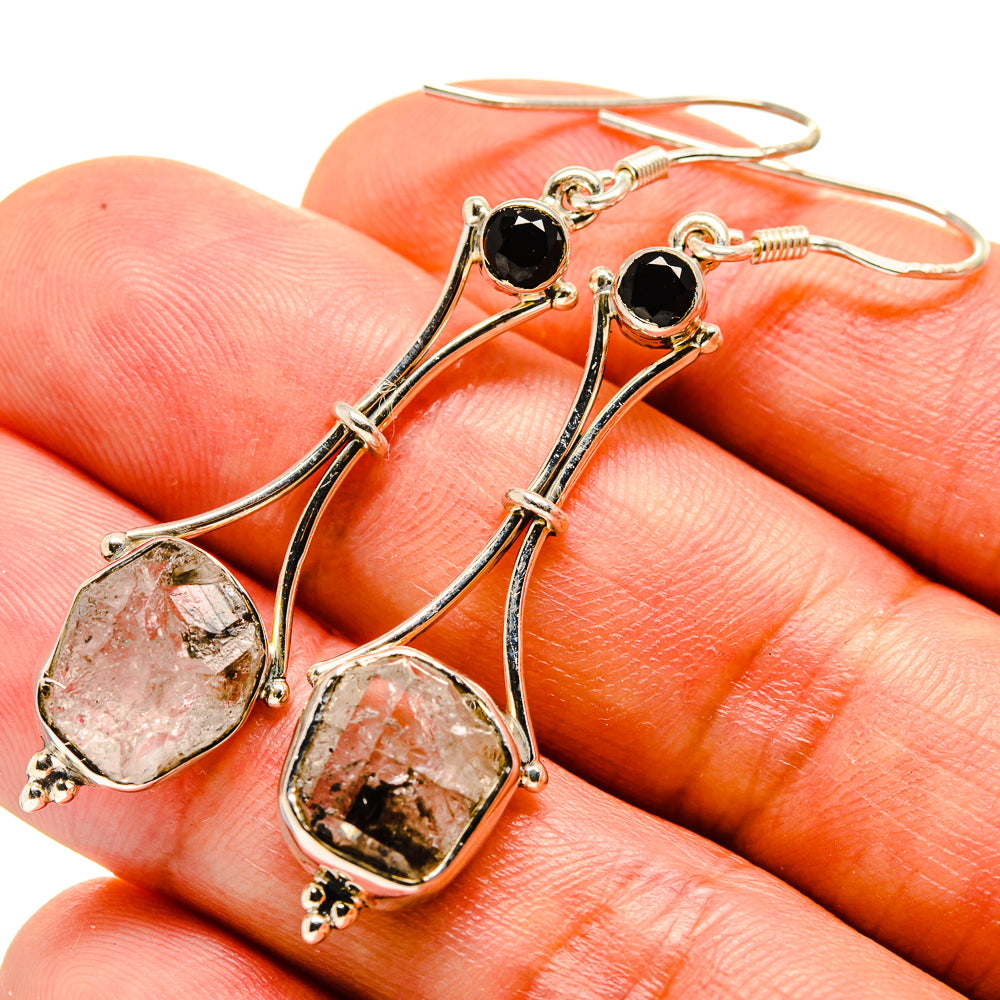 Herkimer Diamond Earrings handcrafted by Ana Silver Co - EARR415314
