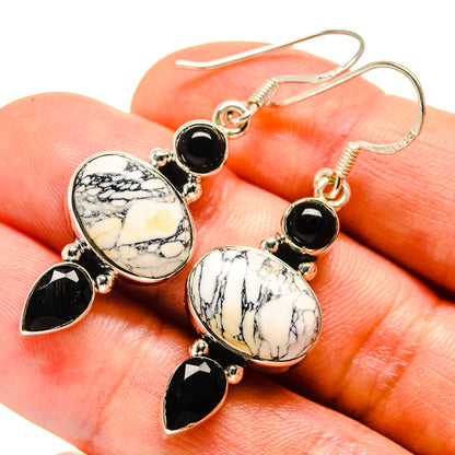 Howlite Earrings handcrafted by Ana Silver Co - EARR415315