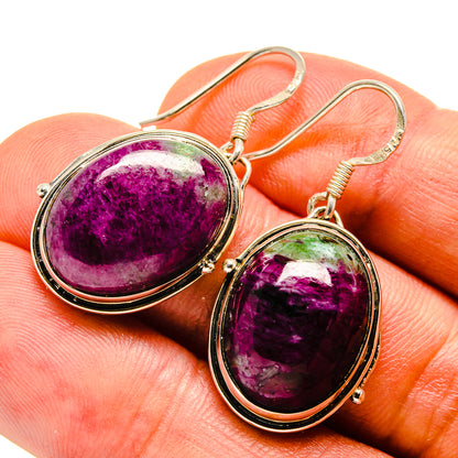 Ruby Zoisite Earrings handcrafted by Ana Silver Co - EARR415319