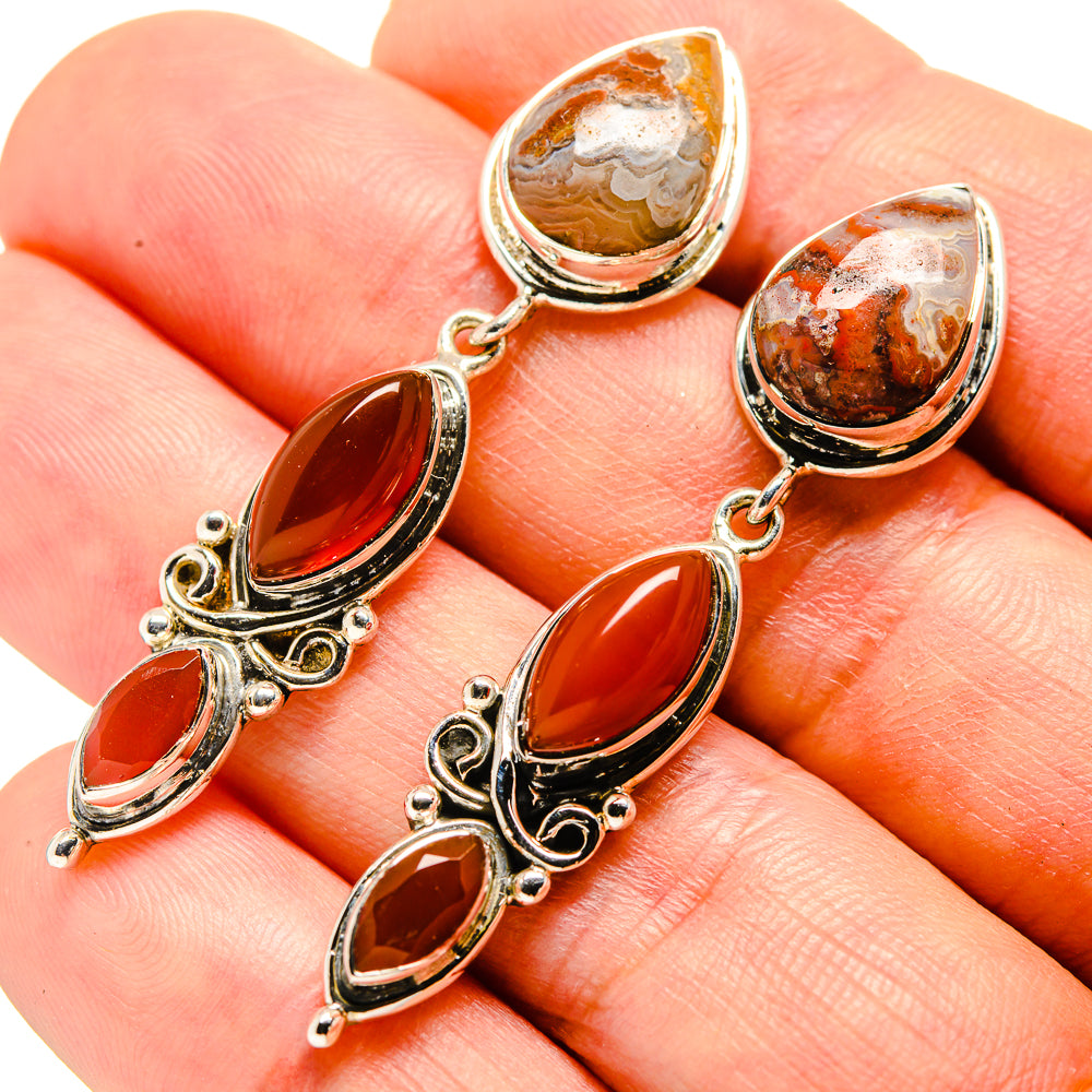 Ocean Jasper Earrings handcrafted by Ana Silver Co - EARR415340