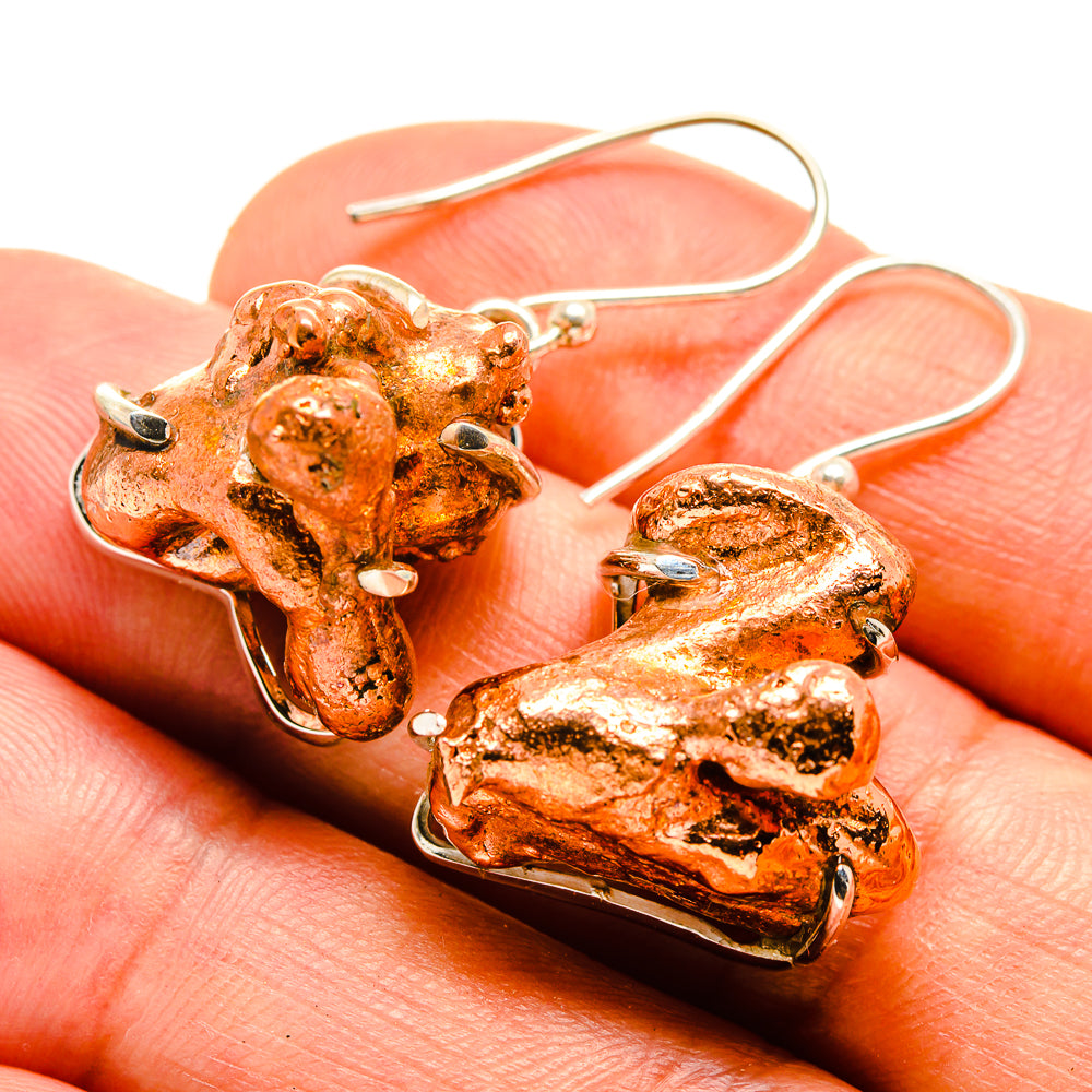Splash Copper Earrings handcrafted by Ana Silver Co - EARR415343