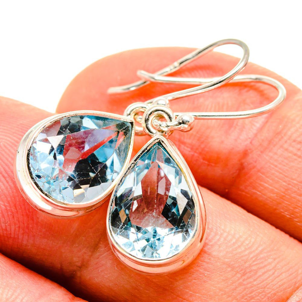 Blue Topaz Earrings handcrafted by Ana Silver Co - EARR415347