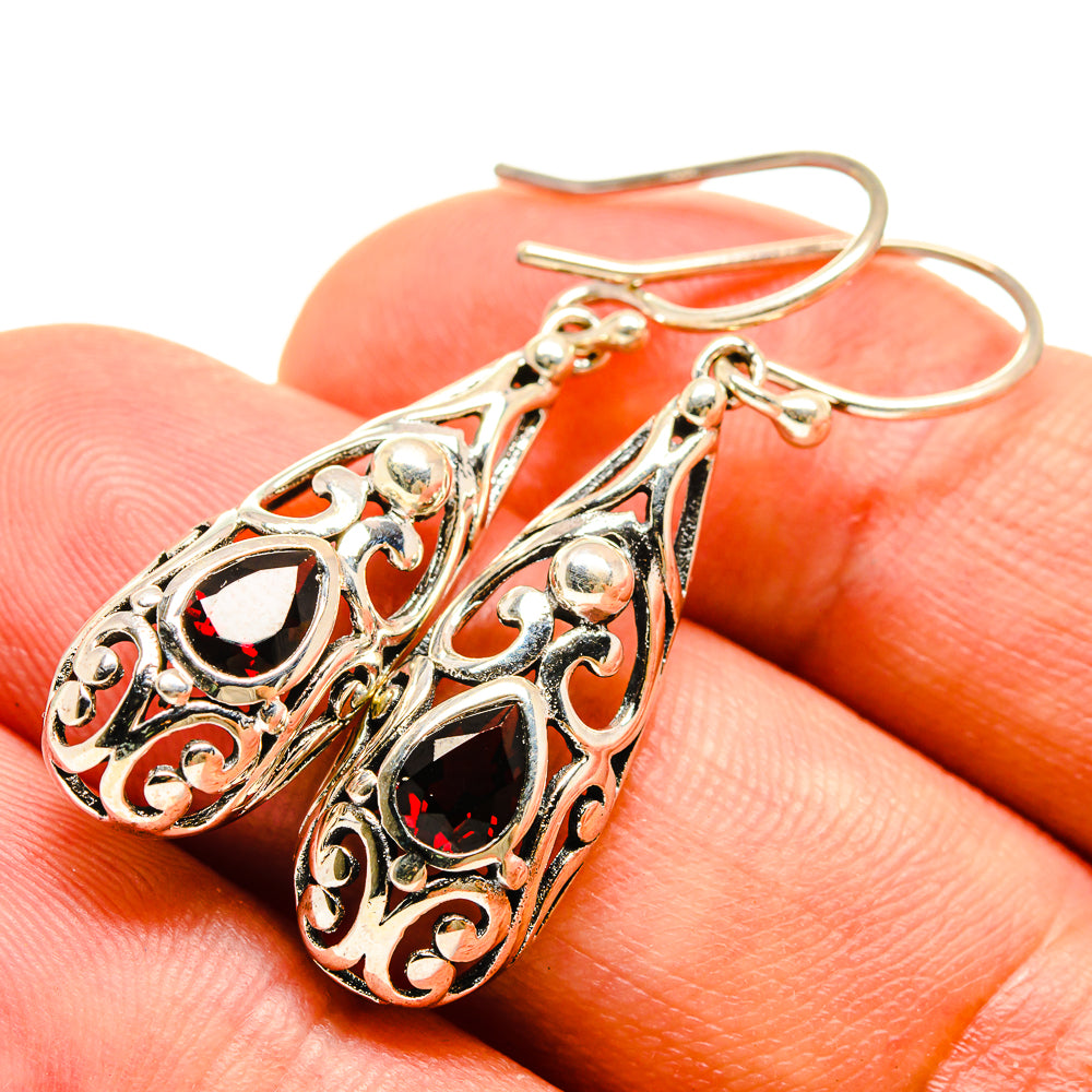 Garnet Earrings handcrafted by Ana Silver Co - EARR415351