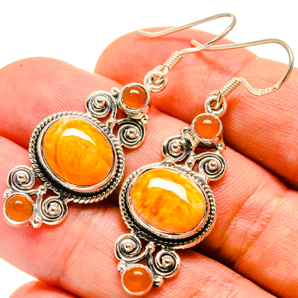 Carnelian Earrings handcrafted by Ana Silver Co - EARR415374