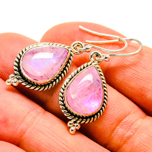 Pink Moonstone Earrings handcrafted by Ana Silver Co - EARR415377