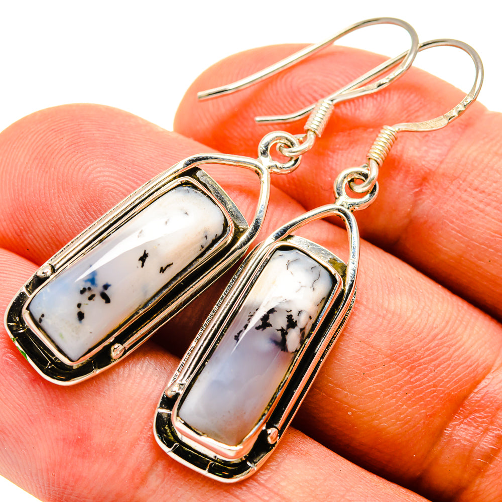 Dendritic Opal Earrings handcrafted by Ana Silver Co - EARR415378