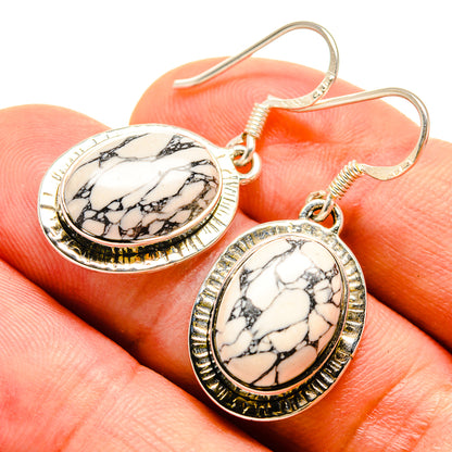 Howlite Earrings handcrafted by Ana Silver Co - EARR415381