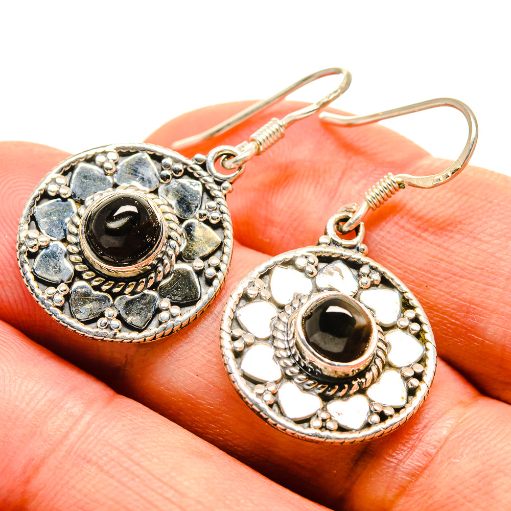 Black Onyx Earrings handcrafted by Ana Silver Co - EARR415382